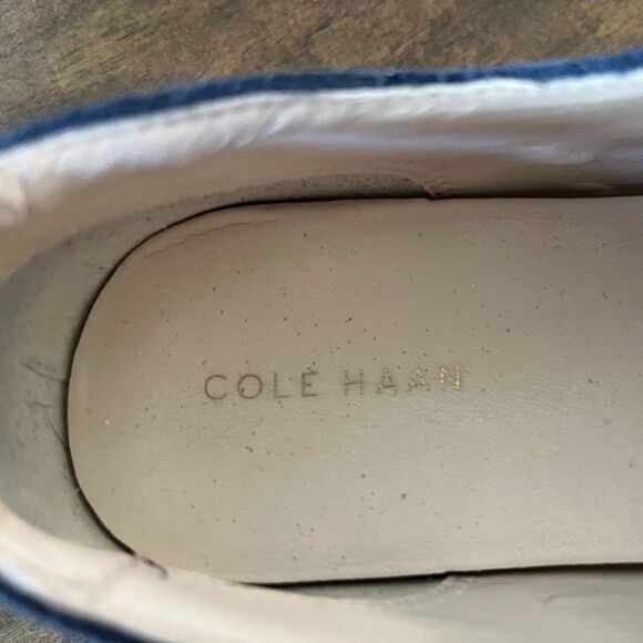 Cole Hann Lunargrand suede blue loafers size 7B - Picture 4 of 9